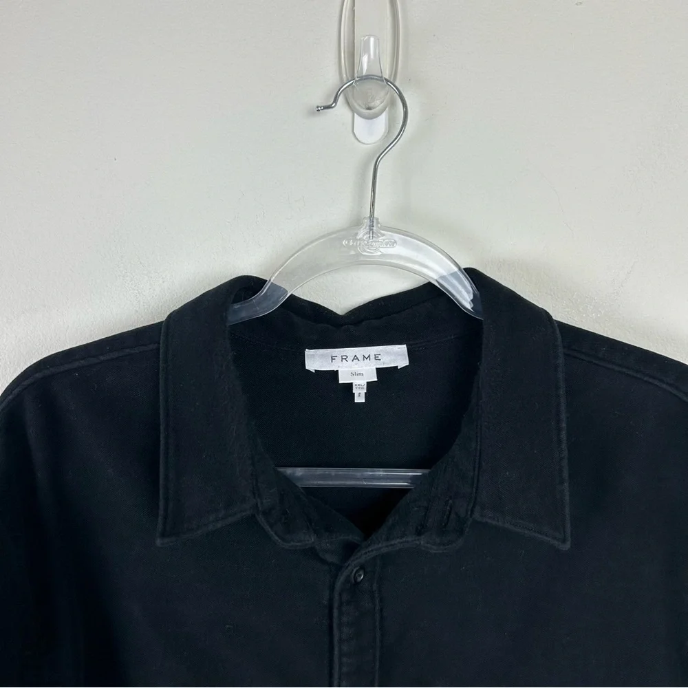 FRAME Men's Long Sleeve cotton single pocket button down slim fit size: XXL - Picture 3 of 10